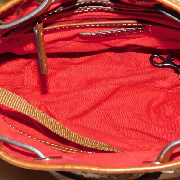 Dooney & Bourke Brown Ostrich Serena Crossbody Shoulder Bag & Purse Clutch - Picture 7 of 13